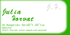 julia horvat business card